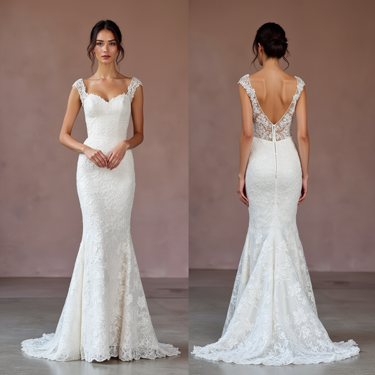 Mermaid Wedding Dress with a Flattering Fit-and-Flare Silhouette