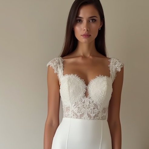 Mermaid Wedding Dress with a Regal Train for a Royal-Inspired Look