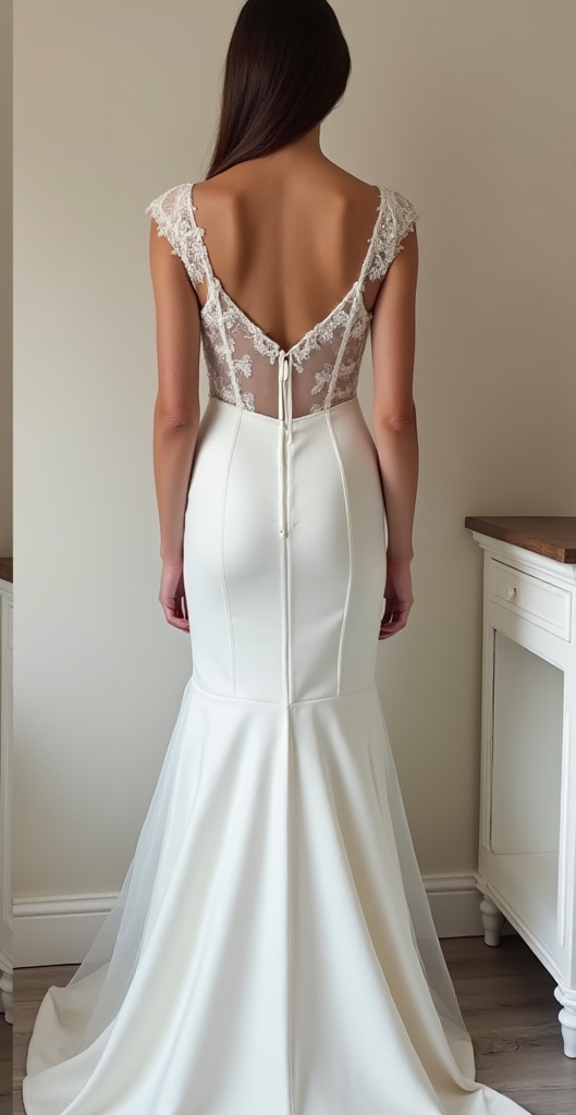 Mermaid Wedding Dress with a Regal Train for a Royal-Inspired Look