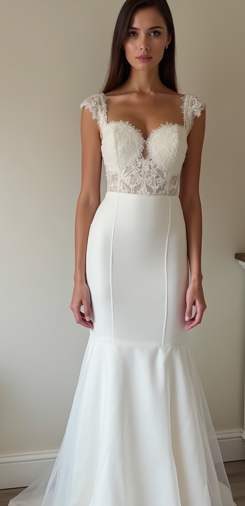 Mermaid Wedding Dress with a Regal Train for a Royal-Inspired Look