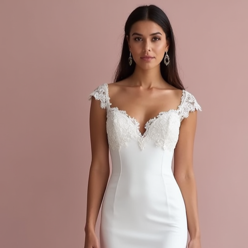 Mermaid Wedding Dress for Petite Brides Wanting a Long and Sleek Style