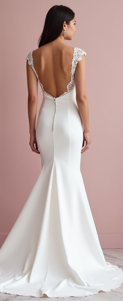 Mermaid Wedding Dress for Petite Brides Wanting a Long and Sleek Style
