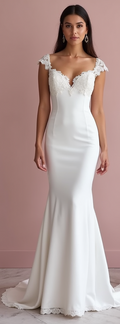 Mermaid Wedding Dress for Petite Brides Wanting a Long and Sleek Style