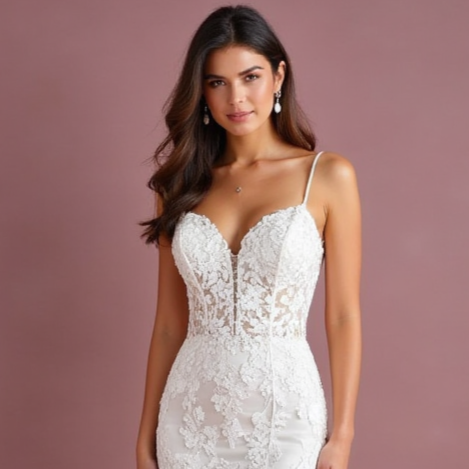 Mermaid Wedding Dress with Off-the-Shoulder Sleeves for a Romantic Feel
