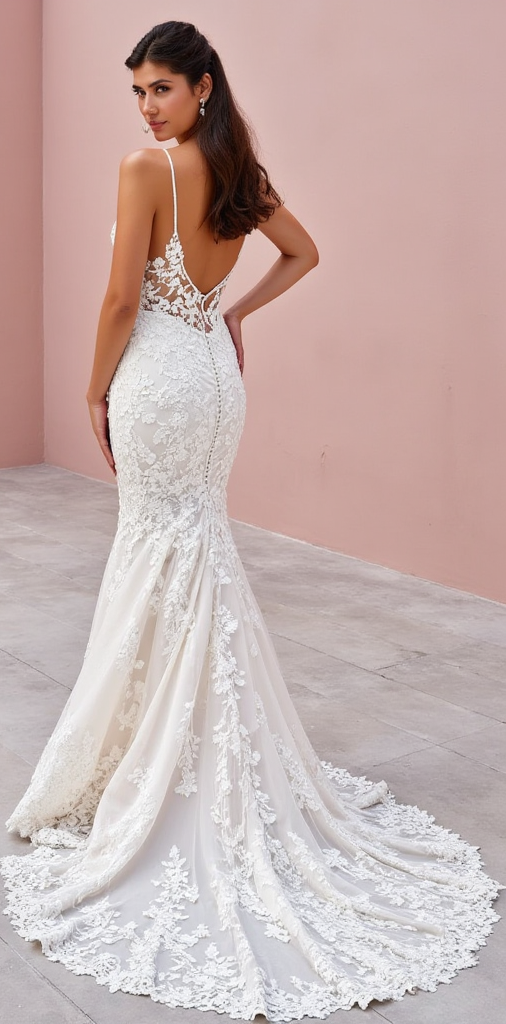 Mermaid Wedding Dress with a Strapless Neckline for a Timeless Look