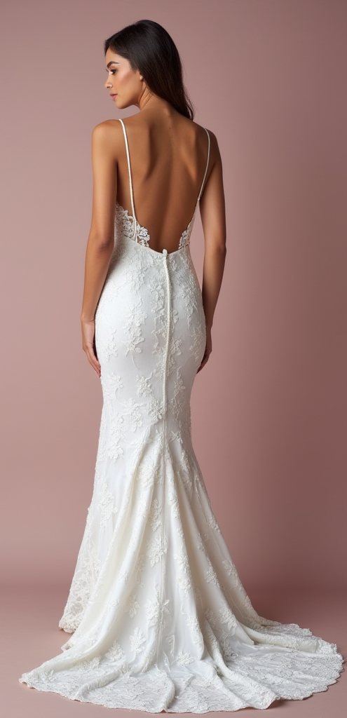 Mermaid Wedding Dress for Brides Who Love a Minimalist and Sleek Design