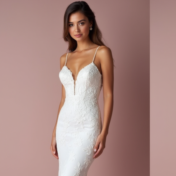 Mermaid Wedding Dress for Brides Who Love a Minimalist and Sleek Design