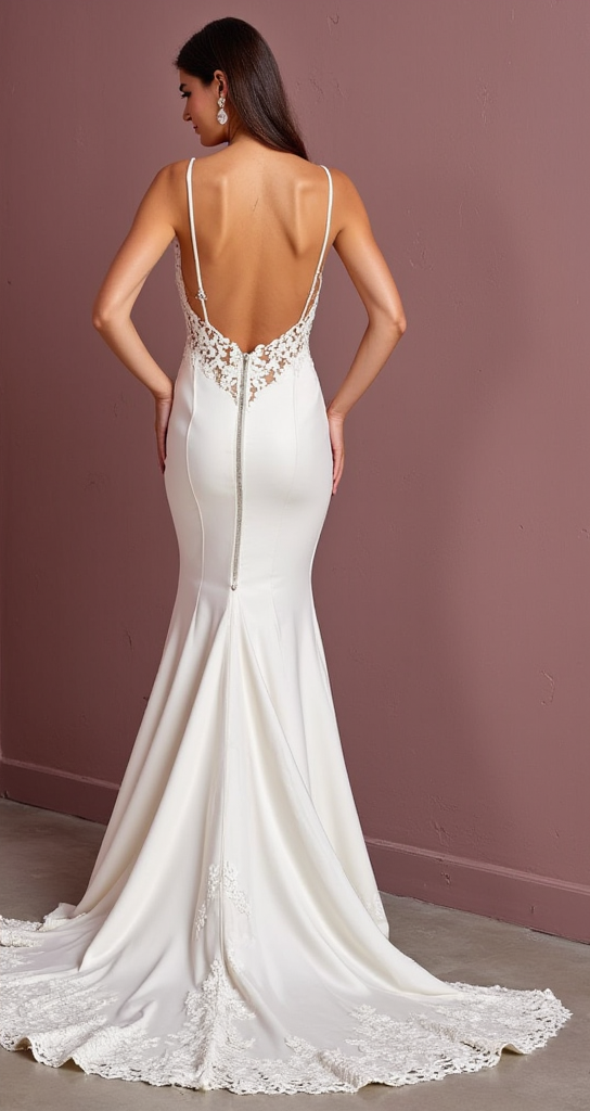 Mermaid Wedding Dress with Beaded Details for a Sparkling Bridal Look