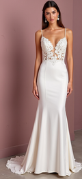 Mermaid Wedding Dress with Beaded Details for a Sparkling Bridal Look