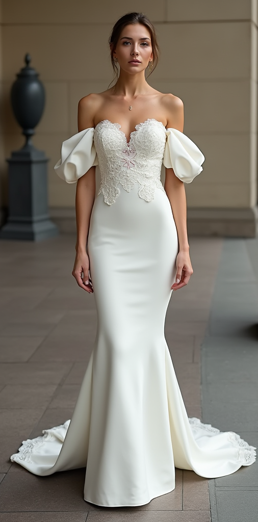 Mermaid Wedding Dress for Outdoor Weddings, Chic and Sophisticated