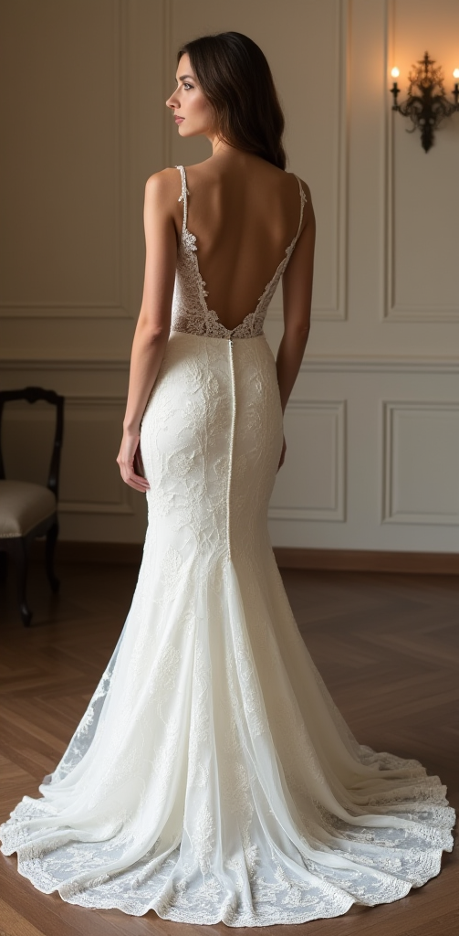 Mermaid Wedding Dress with a Glamorous Fit for Red-Carpet-Inspired Brides