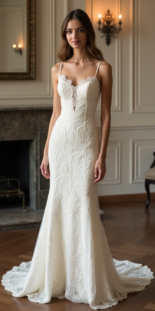 Mermaid Wedding Dress with a Glamorous Fit for Red-Carpet-Inspired Brides