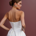 Minimalist Short Wedding Dress and Mini Dress with Clean Lines for a Sleek Look