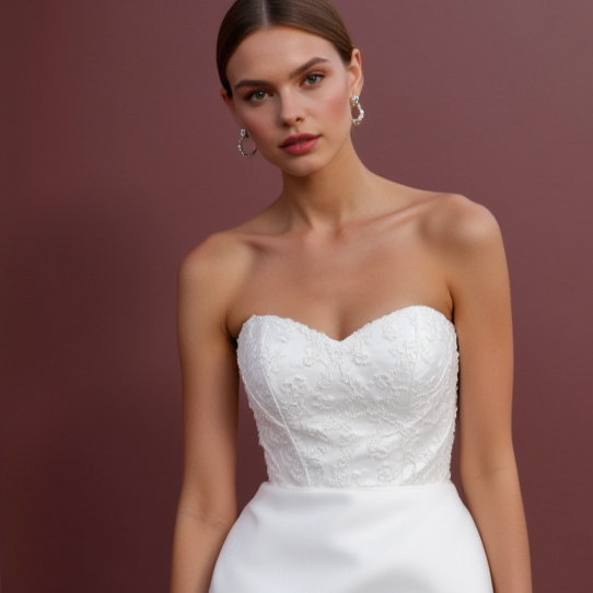 Minimalist Short Wedding Dress and Mini Dress with Clean Lines for a Sleek Look
