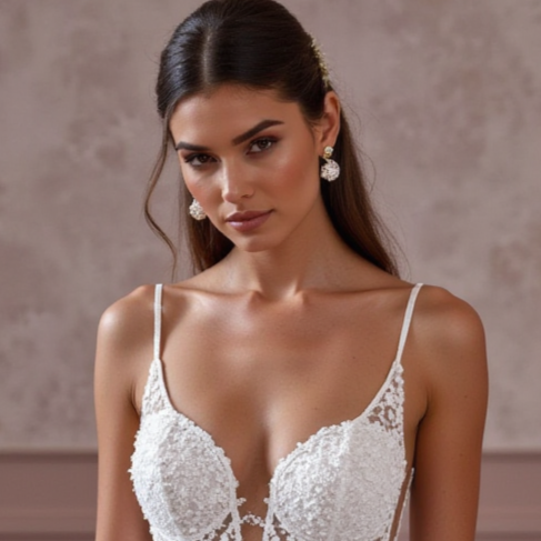 Mermaid Wedding Dress with a Lace-Up Back for a Flattering Fit