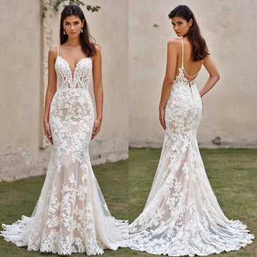 Mermaid Wedding Dress with Sheer Panels for a Modern and Bold Look