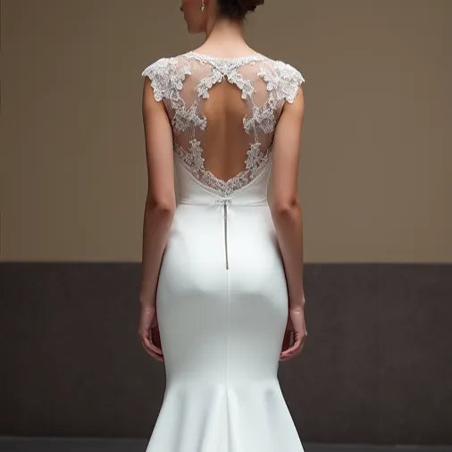 Mermaid Wedding Dress with an Open Back for a Glamorous Bridal Look