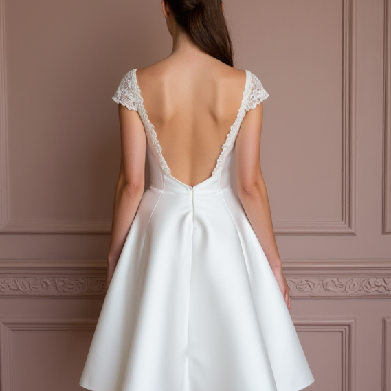 Glamorous Mini Short Wedding Dress with Crystal Beading for a Luxurious Bridal Look