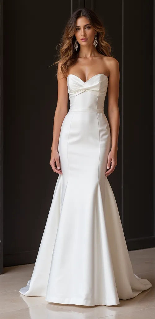 Mermaid Wedding Dress with a Flattering Silhouette for Elegant Brides