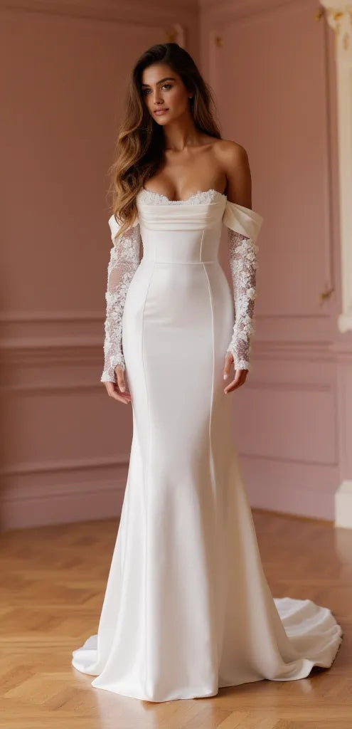 Mermaid Wedding Dress for Contemporary Brides Wanting a Sleek Style