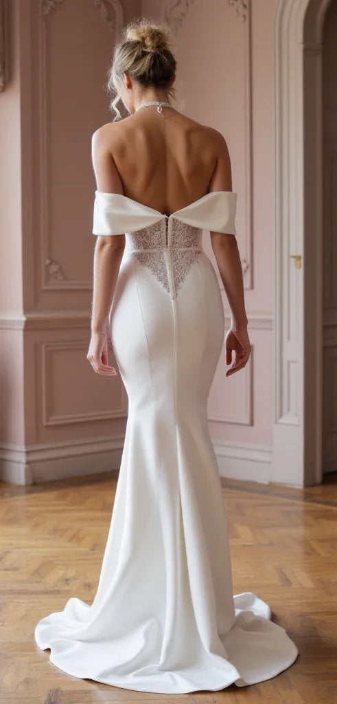 Mermaid Wedding Dress with a Modern Cut for Trendy and Stylish Brides