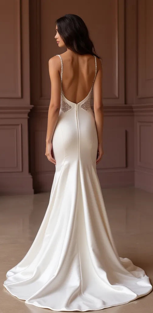 Mermaid Wedding Dress for Beach, Garden, and Destination Weddings