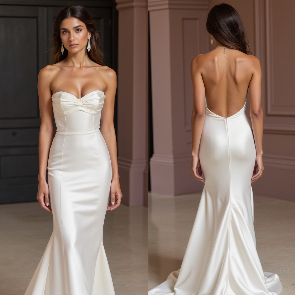 Romantic Off-Shoulder Wedding Gown with Lace Sleeves