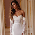 Mermaid Wedding Dress for Petite Brides Wanting a Long and Elegant Look