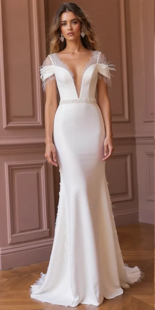 Mermaid Wedding Dress with a Timeless and Classic Design for Brides
