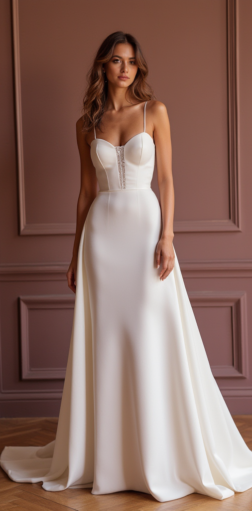 Mermaid Bridal Gown with Illusion Sleeves for a Romantic Touch