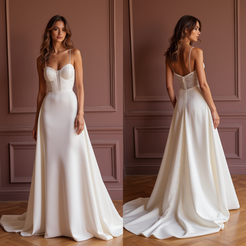 Mermaid Bridal Gown with Illusion Sleeves for a Romantic Touch