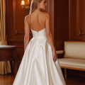 A-Line White Wedding Dress for Plus Size Brides with a Perfect Fit