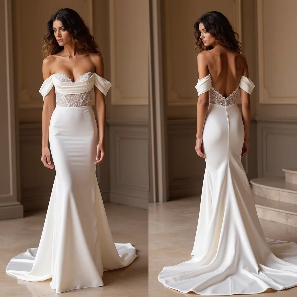 Mermaid Bridal Gown with a Stunning Train for a Dramatic Entrance