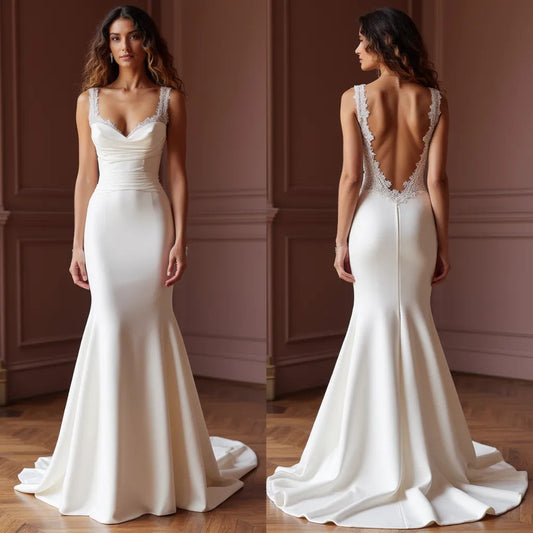 Mermaid Bridal Gown for Intimate Weddings, Reception, and Celebrations