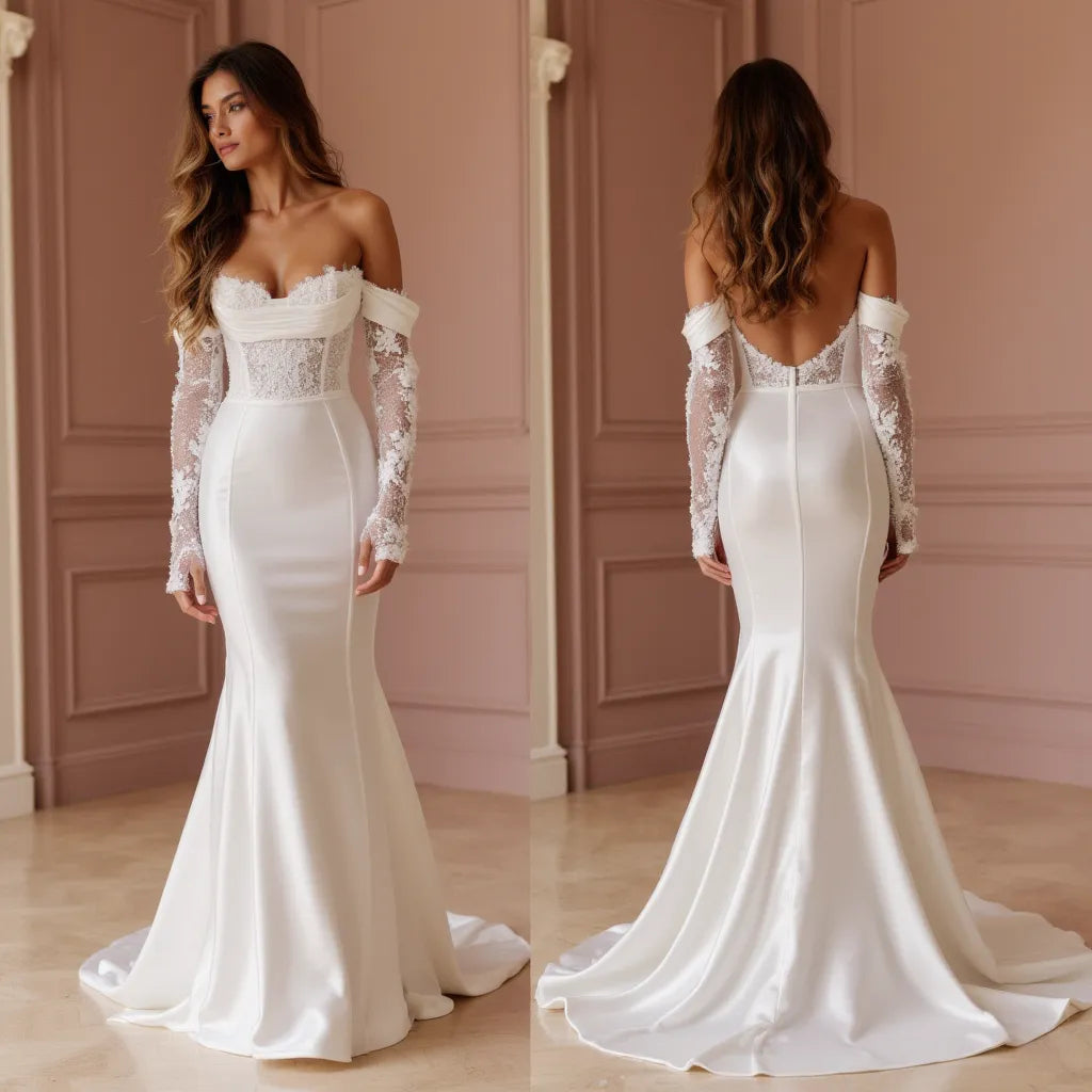 Mermaid Bridal Gown with a Flattering Fit for Hourglass Brides