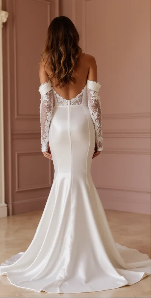 Mermaid Bridal Gown with a Flattering Fit for Hourglass Brides