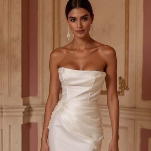 Fitted Wedding Dress with a Sleek Mermaid Silhouette