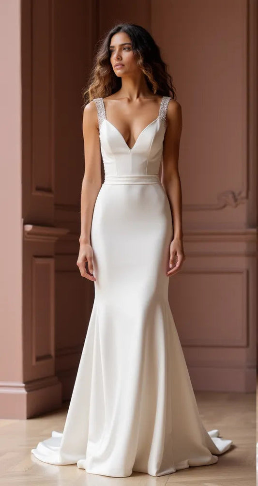 Mermaid Bridal Gown with a Classic Fit for Traditional Wedding Styles
