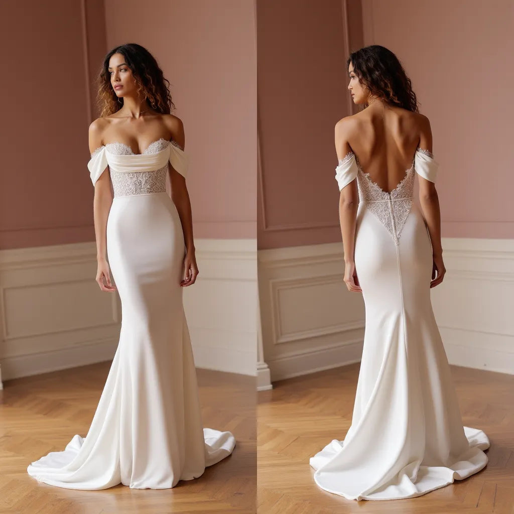 Mermaid Wedding Gown with a Long Train for a Dramatic Wedding Entrance