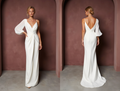 A-Line White Gown with Cap Sleeves for a Subtle and Elegant Bridal Look