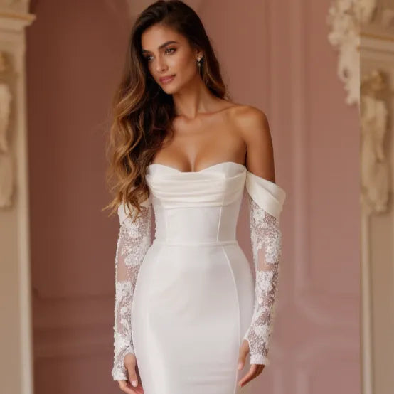 Mermaid Wedding Gown with Stunning Embellishments for a Luxe Look