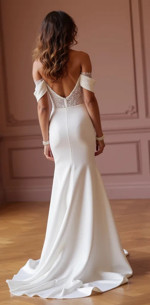 Mermaid Fit-and-Flare Wedding Dress for an Ultra-Sophisticated Look