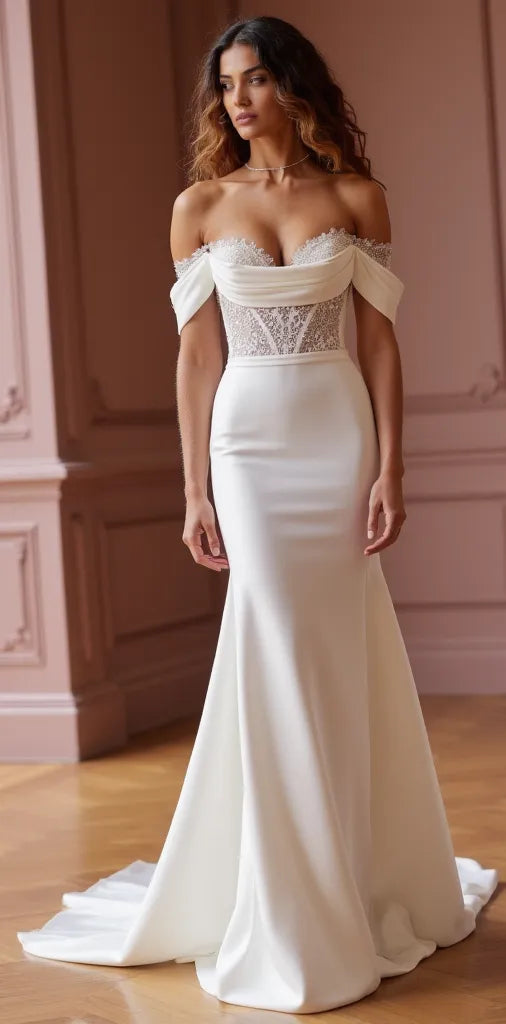 Mermaid Fit-and-Flare Wedding Dress for an Ultra-Sophisticated Look