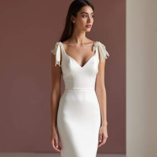 Mermaid White Wedding Dress with Off-the-Shoulder Sleeves for a Graceful Look