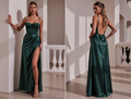 Sophisticated Evening Gown and Prom Dress with a High Slit for a Bold Statement