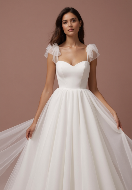 Glamorous White Princess Ball Gown Wedding Dress for a Statement Bridal Look