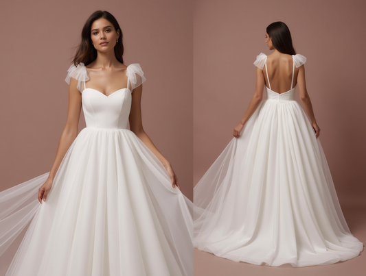 Glamorous White Princess Ball Gown Wedding Dress for a Statement Bridal Look