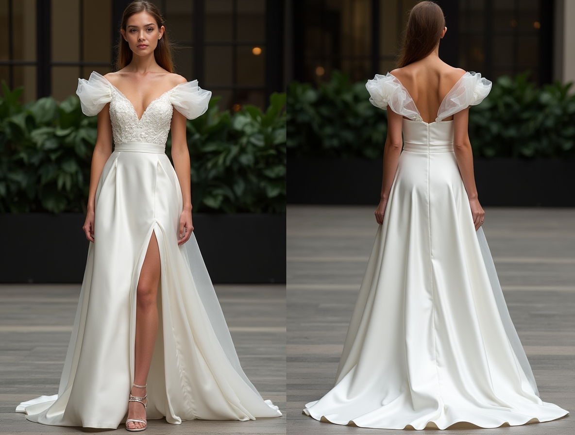 Classic Strapless Ball Gown – Sweetheart Neckline & Full Satin Skirt