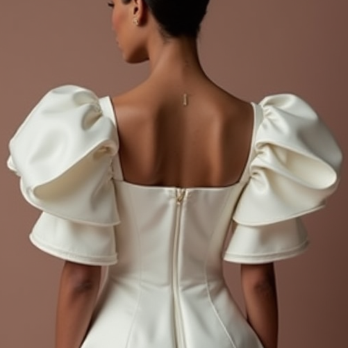 Glamorous White Mini Short Wedding Dress with Beaded Bodice for a Sparkling Wedding Style