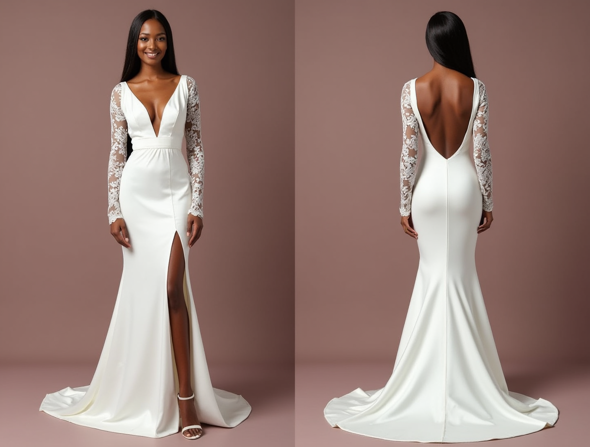 Stunning A-Line White Wedding Dress with a Lace-up Back for a Custom Fit